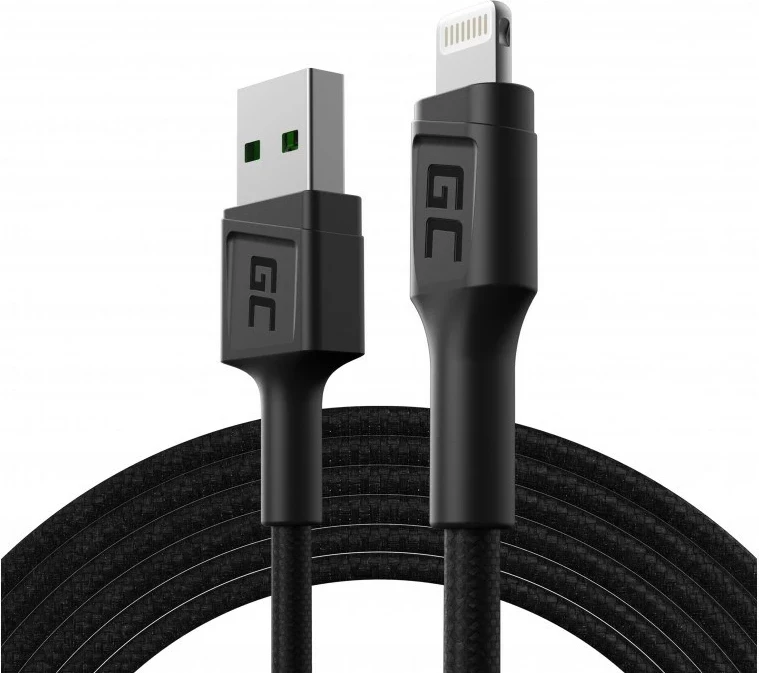 Kabel Green Cell KABGC18 Lightning, 2 m, črn