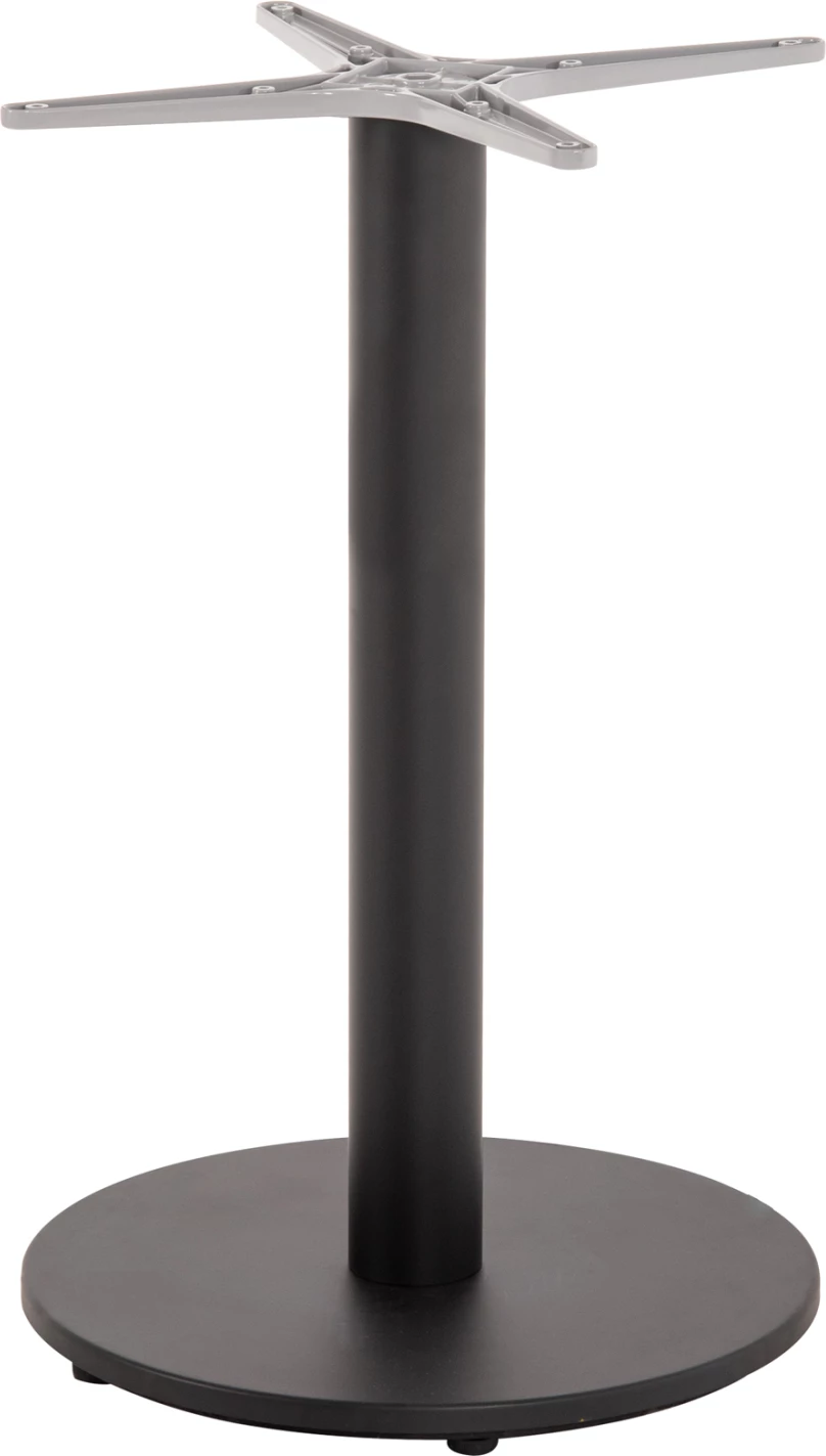 Okrogla aluminijasta osnova za mizo FH476.01 v mat črni barvi 48x48cm križ Φ45Χ73Hcm