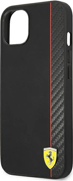 Ovitek za telefon On Track Carbon Stripe Ferrari za iPhone 13 mini 5,4", črn