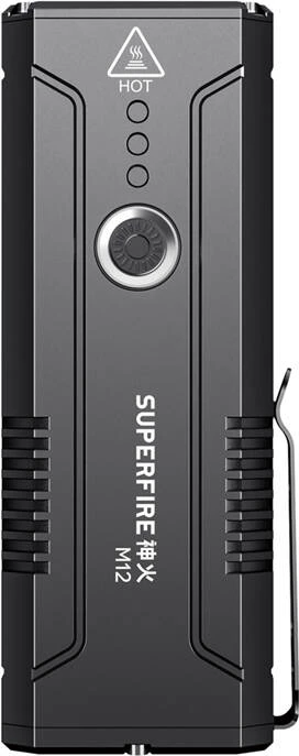 Ročna svetilka Superfire M12, 8000 lumnov, črna