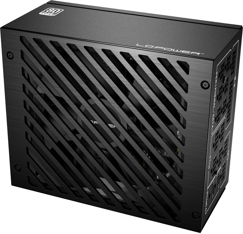 Močnik 850W, 80 PLUS Platinum, popolnoma modularen, ATX 3.0, črn — LC-Power LC850P V3.0
