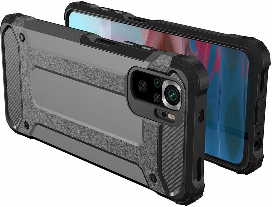 Hibridna zaščitna prevleka Hurtel za Xiaomi Redmi Note 11 Pro+ 5G / 11 Pro 5G / Mi 11i HyperCharge / Poco X4 NFC 5G, črna
