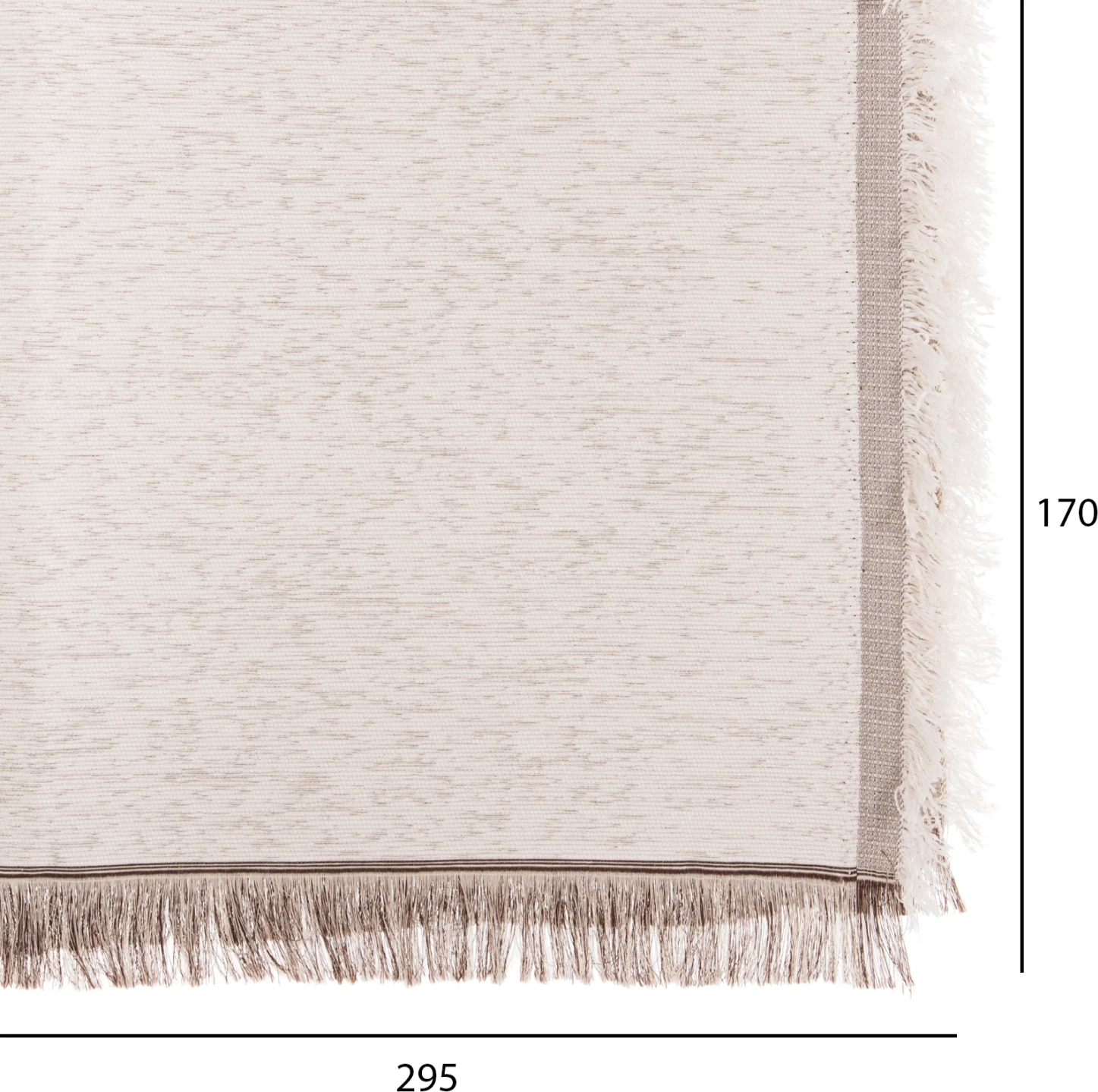 Prevleka za kavč z resicami DREAMTOPIA FH12165.07 v barvi ecru 295x170 cm