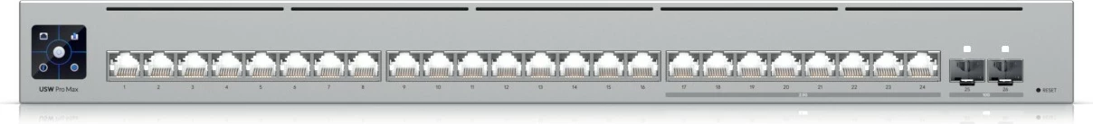 Stikalo Ubiquiti Pro Max 24, L3, 2,5G Ethernet (100/1000/2500), 1U za vgradnjo v rack