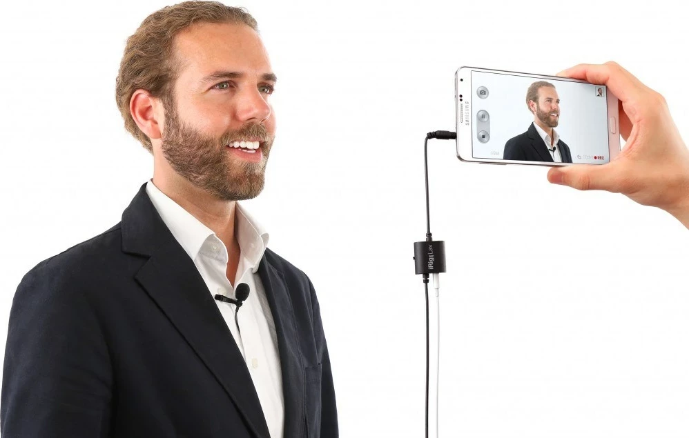 Klapni mikrofon iRig Mic Lav, črn