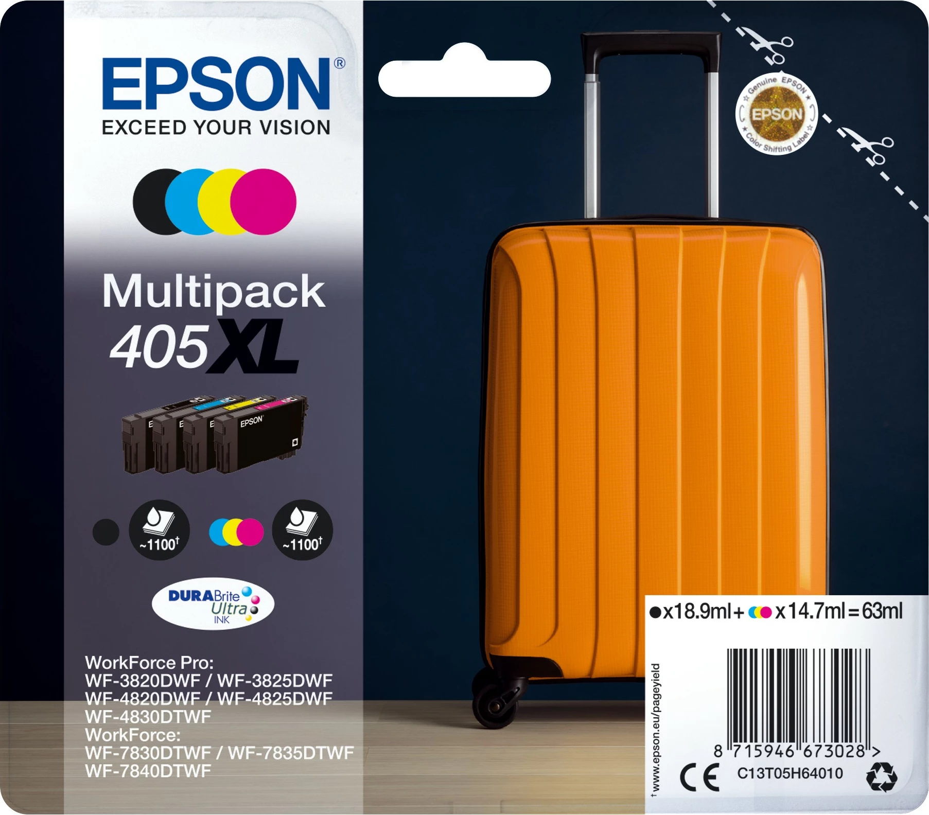 Set kartuš 4-barvni DURABrite Ultra Epson 405XL