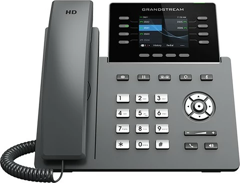 Napreden IP telefon Grandstream GRP2624, 8 linij, črn