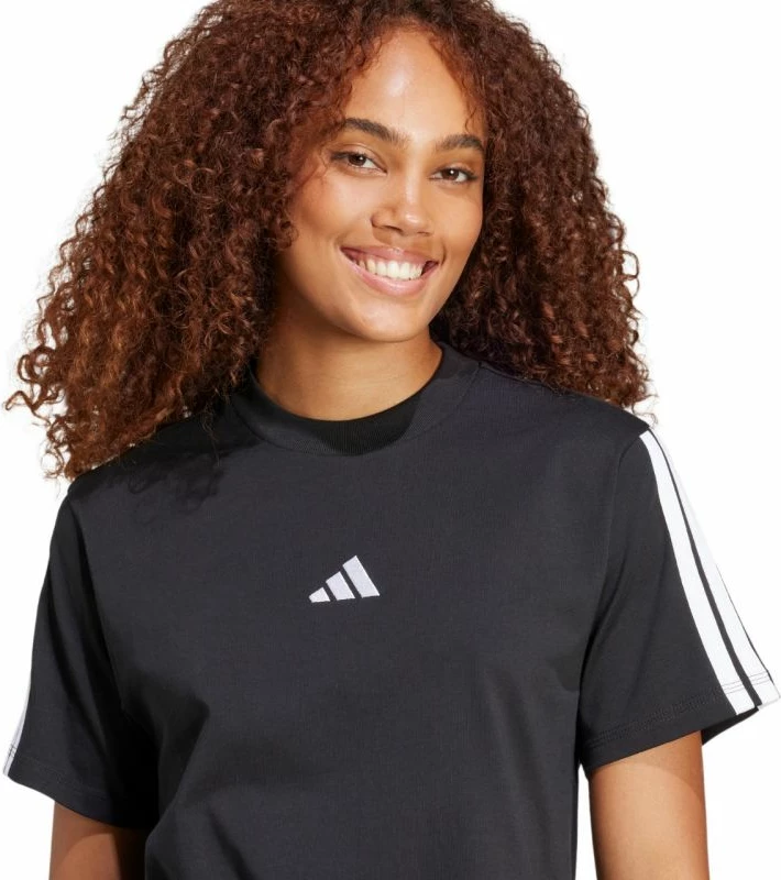 Majica Essentials 3-Stripes adidas, črna, ženska