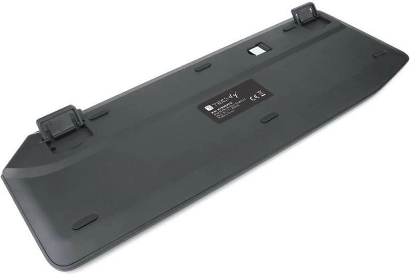 Brezžična tipkovnica s sledilno ploščico, Techly 365375, Bluetooth/2.4 GHz, LED, črna/siva