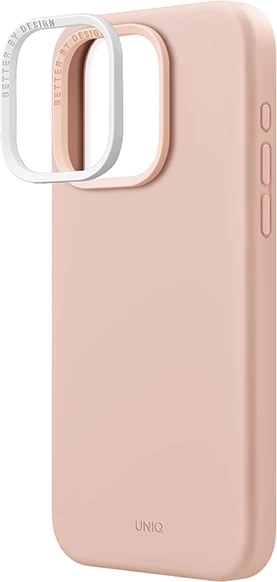 Ovitek za telefon za iPhone 15 Pro Max, rožna, UNIQ Lino Hue Magclick