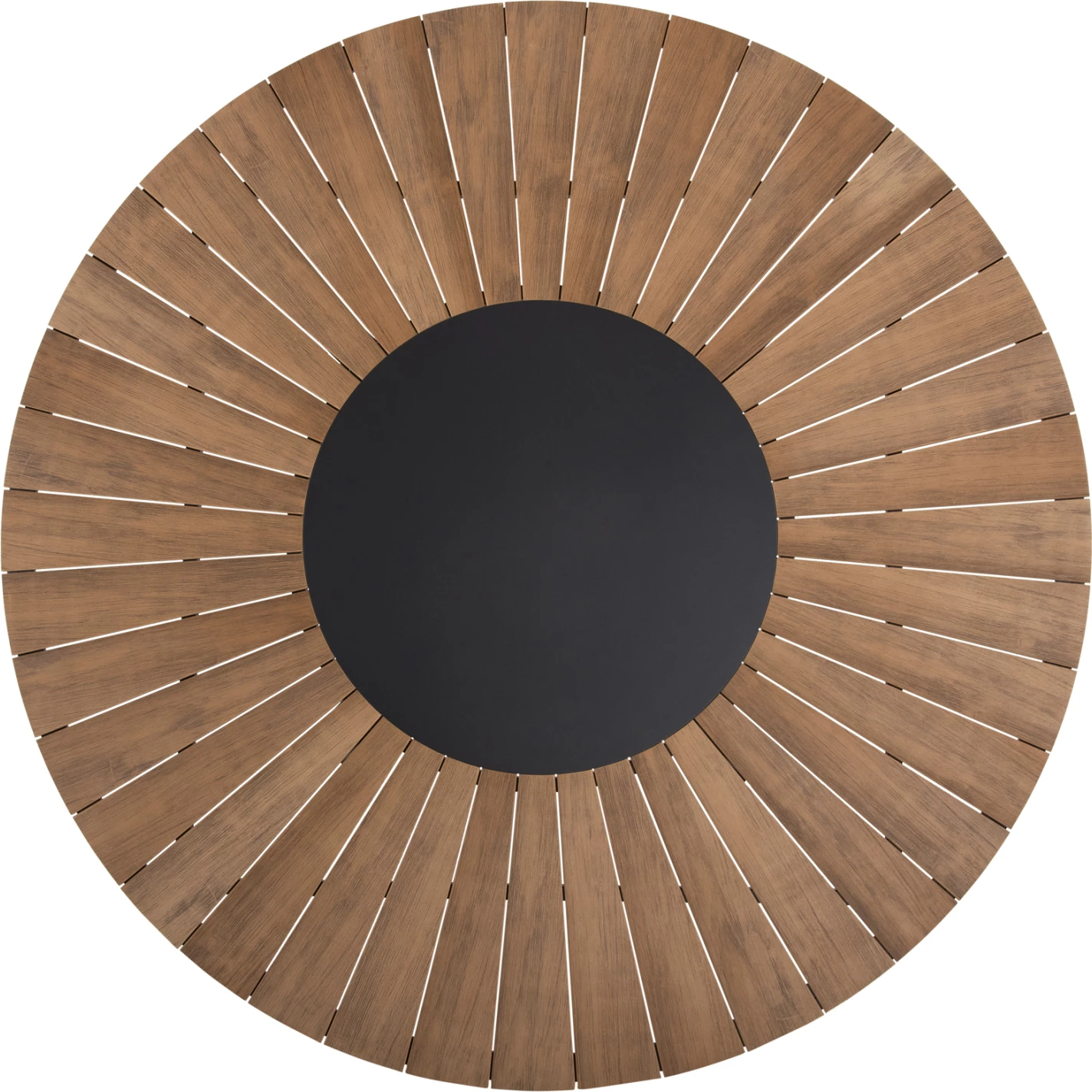 Zunanji okrogli miza MORIL FH6042.01 aluminij v antracitni barvi-poliles v naravni les Φ150cm