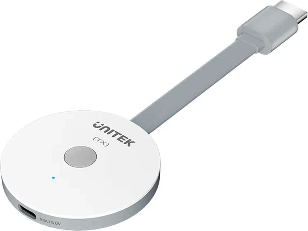 Brezžični HDMI predajnik Unitek, 4K, bel