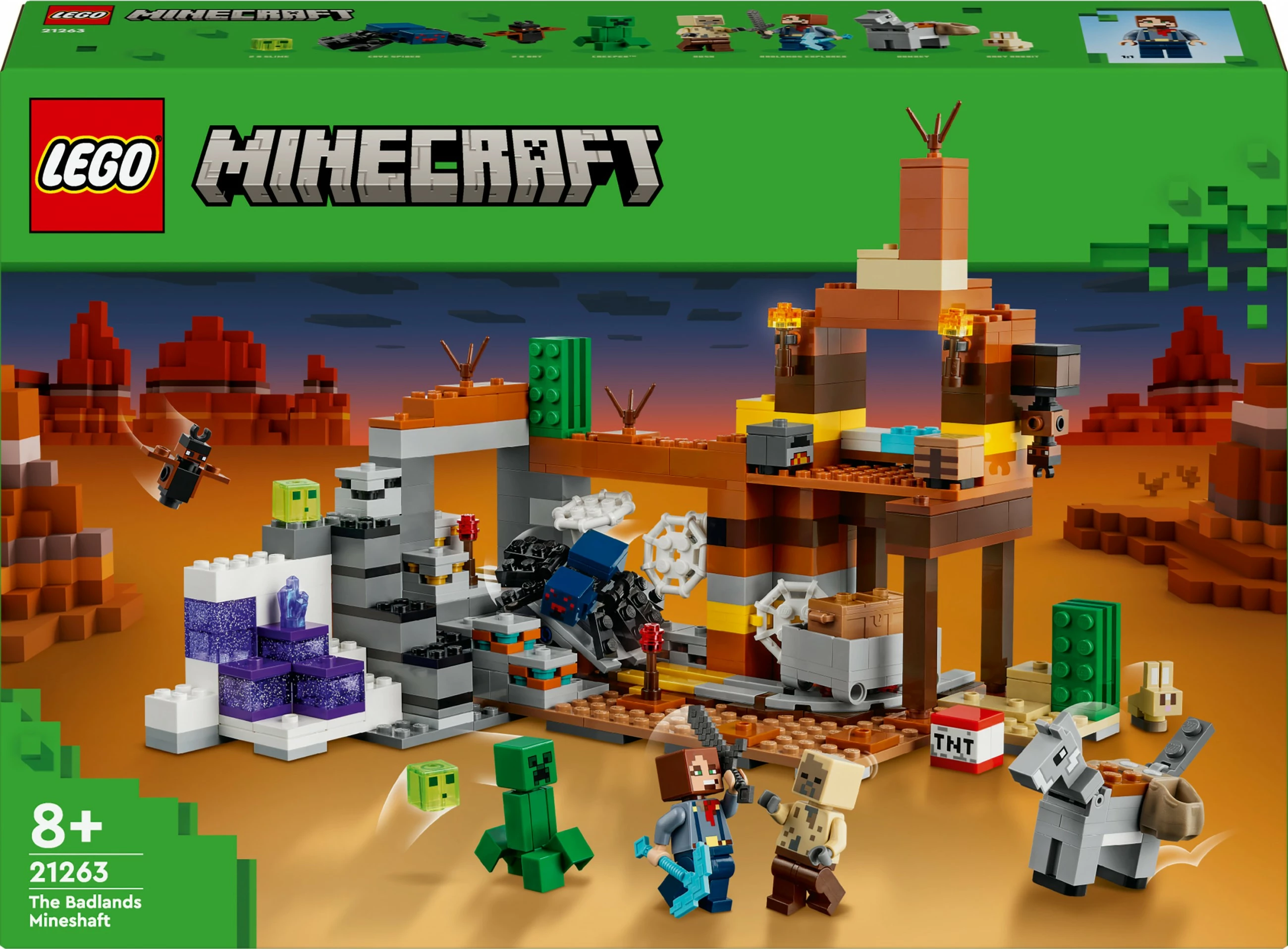 Gradbeni set LEGO Minecraft 21263 The Badlands Mineshaft, večbarven