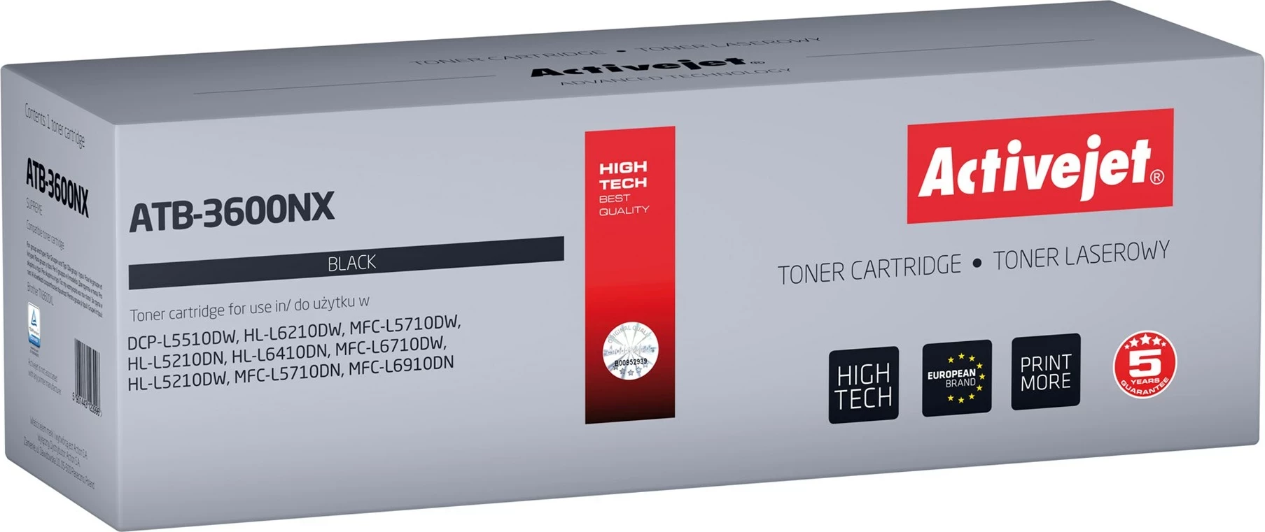 Toner Activejet ATB-3600NX za Brother, 6000 strani, črn