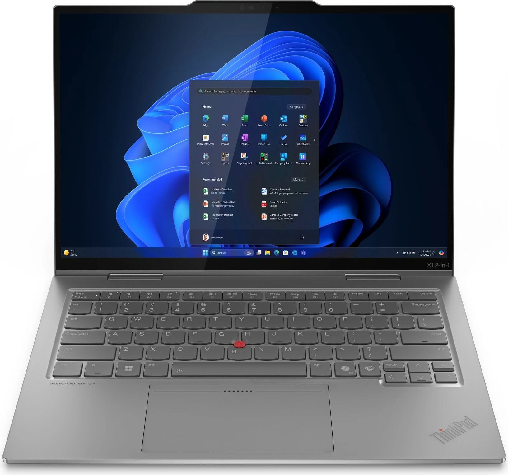 Prenosnik 2in1 Lenovo X1 G10, Ultra7 255U, 32GB RAM, 1TB SSD, 14 inch, siv