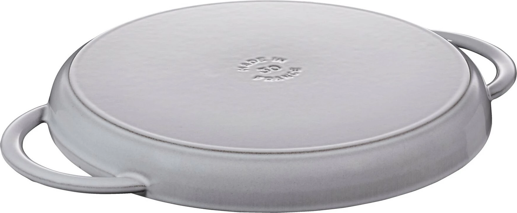 Grill ponev 30 cm, lito železo, nelepljiva, siva - Staub