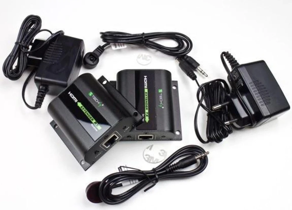 Podaljševalnik HDMI preko kabla Cat.6, do 60 m - Techly