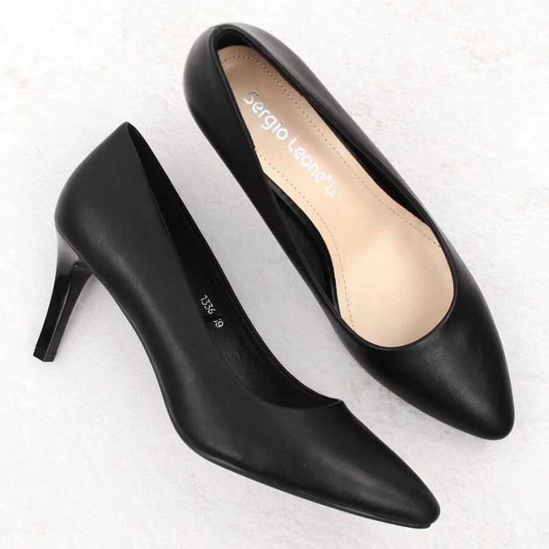 Elegantne ženske čevlje Sergio Leone, črni