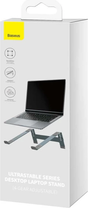 Stojalo za prenosnik, 4 nastavitve višine, aluminij, vesoljsko sivo Baseus B10053100811-00