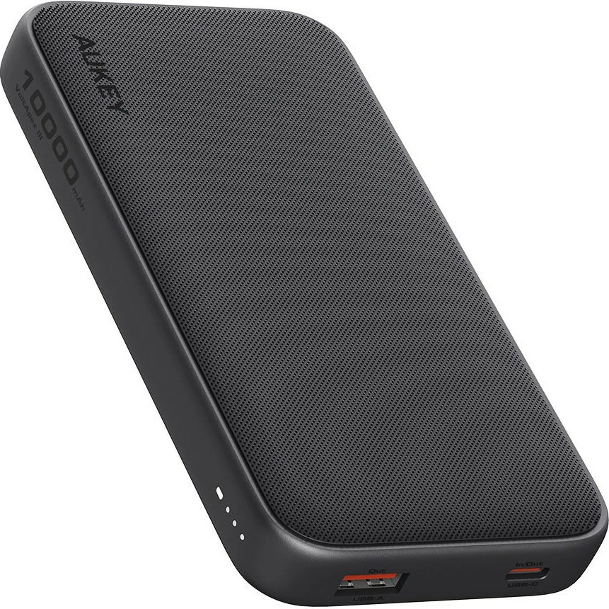 Powerbank AUKEY PB-Y46P Spark Go, 10000 mAh, 22,5 W, 2×USB, USB-C kabel, črn