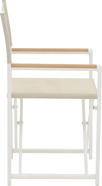 Sestav mize s stoli Kliton-Mabu, aluminij, bela, 150 x 80 x 74 cm