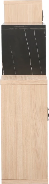 Stenski regal v naravnem in marmorjem videzu Beldra, 84x15x57.8 cm