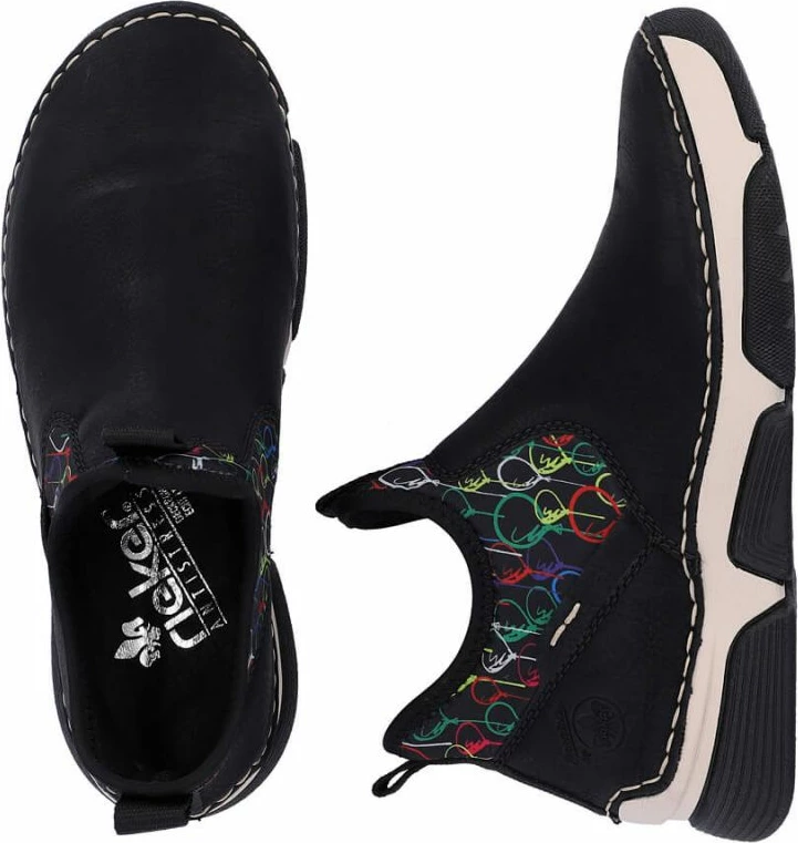 Visoke čevlje Rieker, ženske, črne