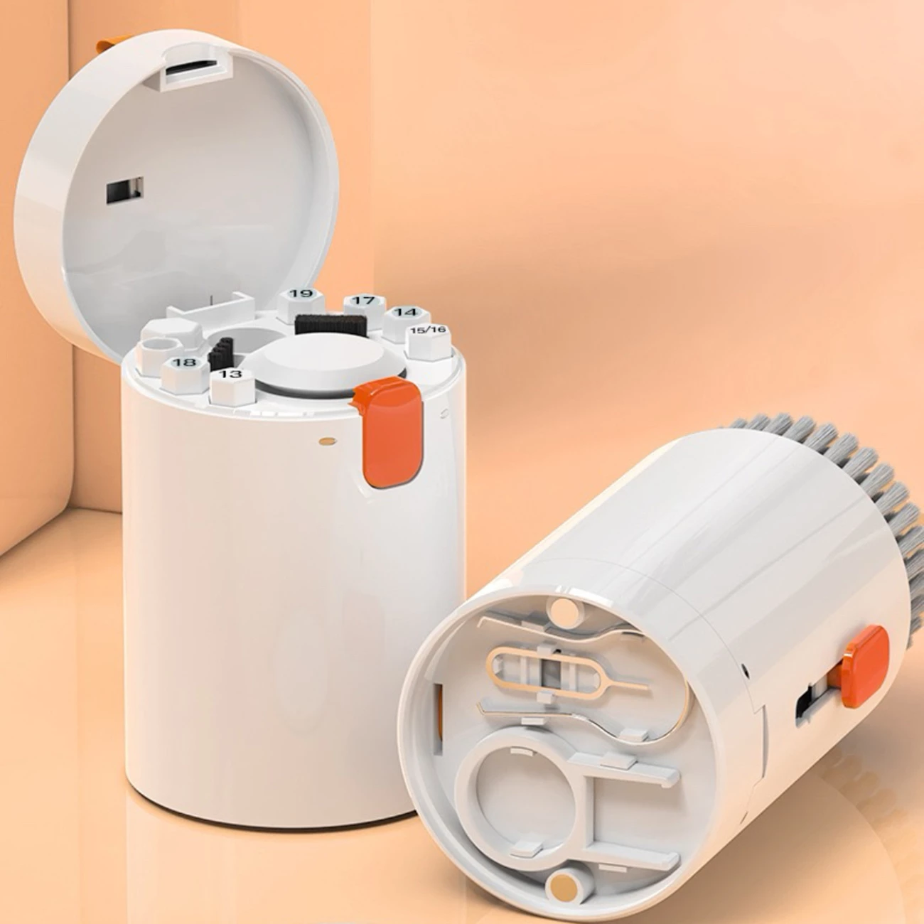 Multifunkcijsko čistilno pero Hurtel Full-Pro 20 v 1, za slušalke, tipkovnico in zaslon, belo