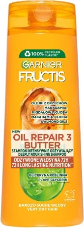 Intenzivno negovalni šampon za zelo suhe lase Oil Repair 3 Butter, Garnier Fructis, 400 ml