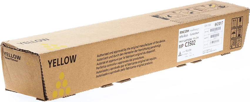 Toner kartuša Ricoh MP C3502E 842017, do 18.000 strani, standardna, rumena