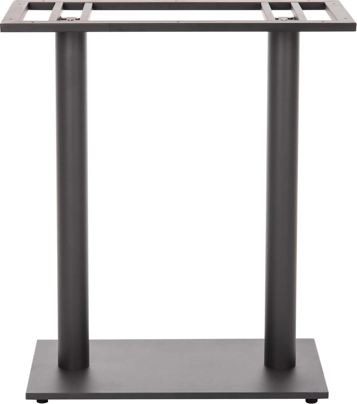 Osnova barske mize FH478.20 srednje višine mat siva kovina 2-stebri 40Χ80Χ90Hcm