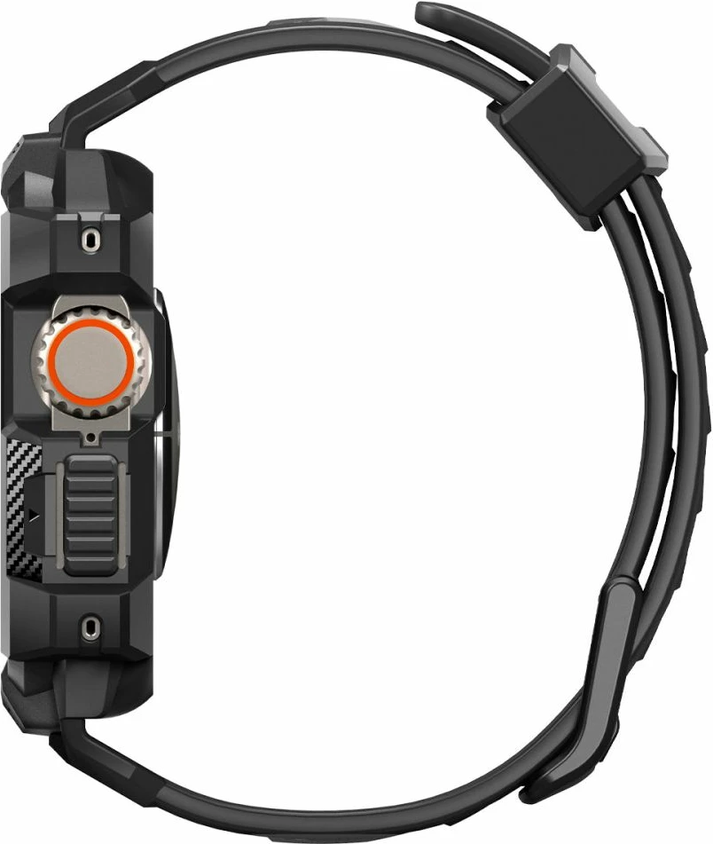 Ovitek za Apple Watch Ultra 49 mm, Spigen Rugged Armor Pro, črn