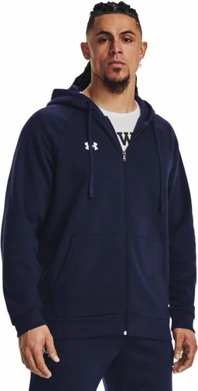 Duks z zadrgo Rival Fleece FZ, Under Armour, moški, temno moder