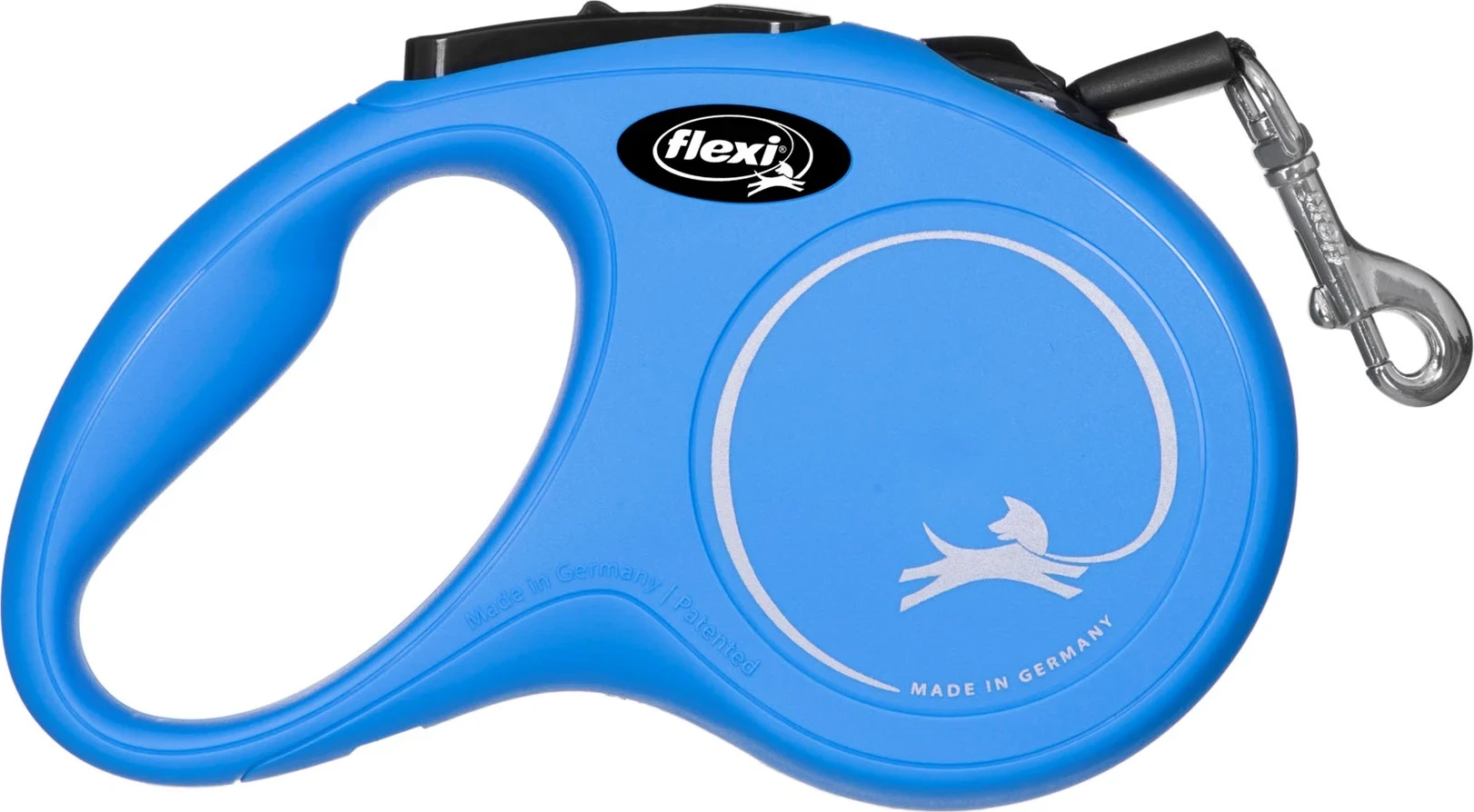 Zvitljiv povodec Flexi New Classic, 5 m, moder