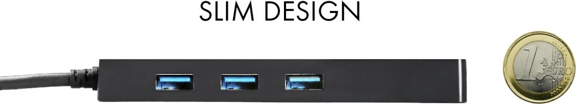 Računalniško ohišje USB-C s 3 USB priključki in Gigabit Ethernet, i-tec C31GL3SLIM, črno