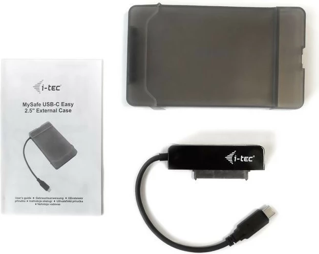 Zunanji računalniško ohišje i-tec MySafe USB-C 3.1 Gen. 2 za 2,5" SATA HDD/SSD, črn
