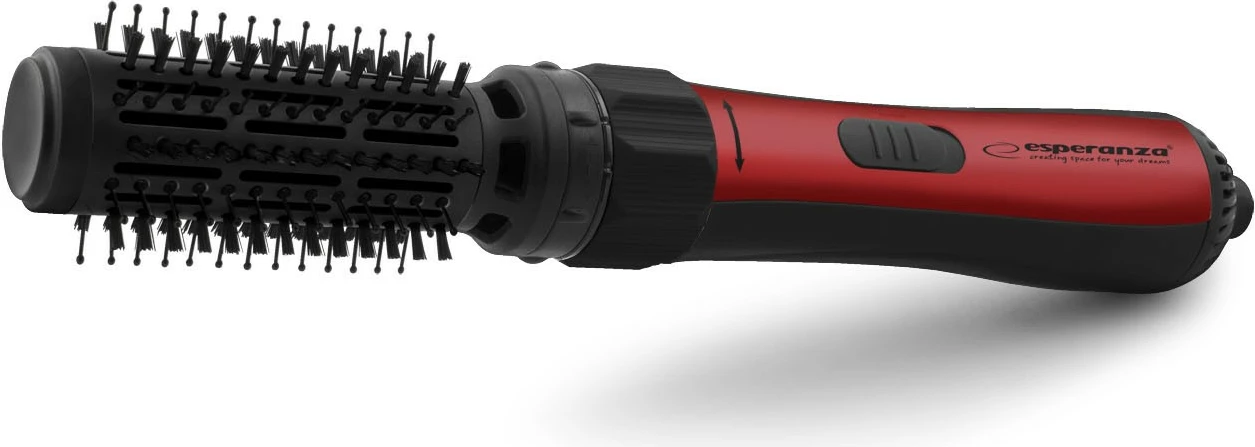 Rotirajoča krtača za kodre in sušenje las Esperanza JESSICA EBL008, črna/rdeča