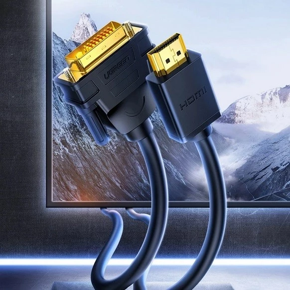 Kab​​el HDMI–DVI 24+1 Ugreen HD106, 1,5 m, črn