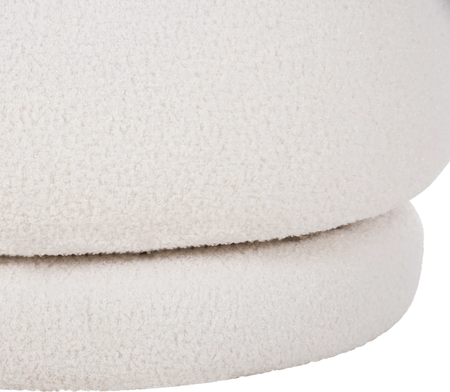 Vrtljiv stol s hrbtom KRIVIO FH9775.05 iz bele tkanine TEDDY 52x53x60Hcm