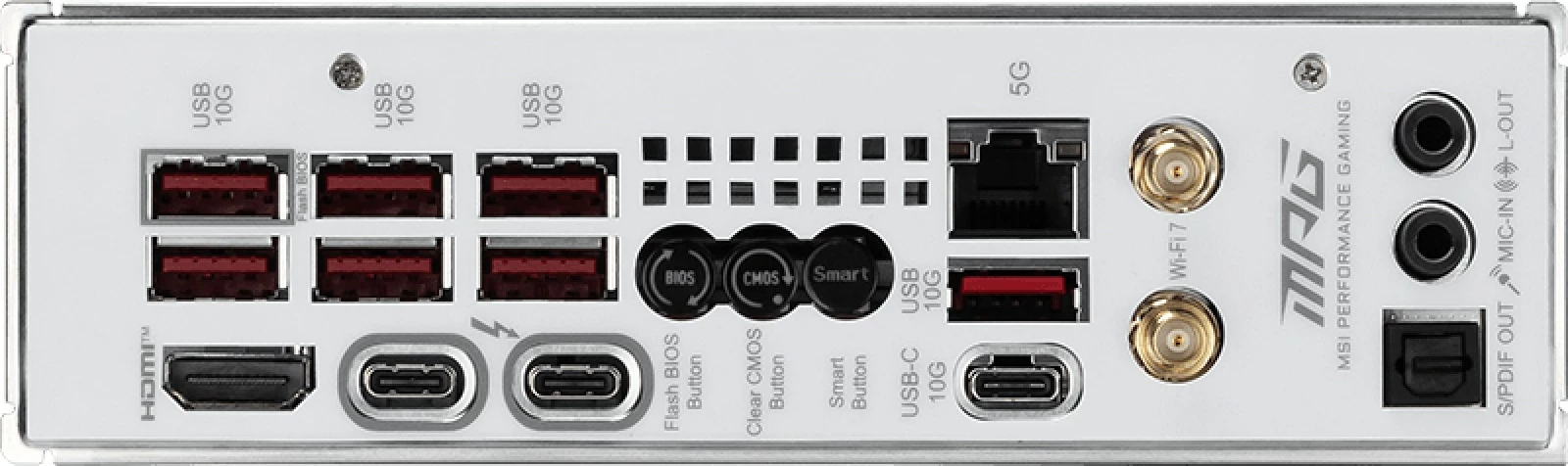 Mini ITX plošča MSI MPG Z890I EDGE TI WIFI, Intel LGA 1851, 128 GB DDR5, bela