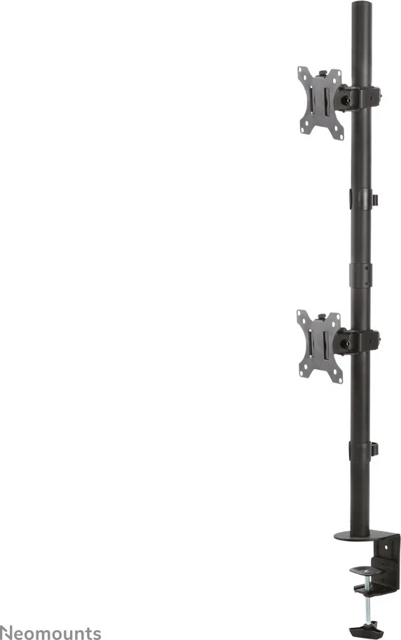 Dvojni vertikalni nosilec za monitorje Newstar Neomounts FPMA-D550DVBLACK, za 2 zaslona, nastavljiva višina, črna