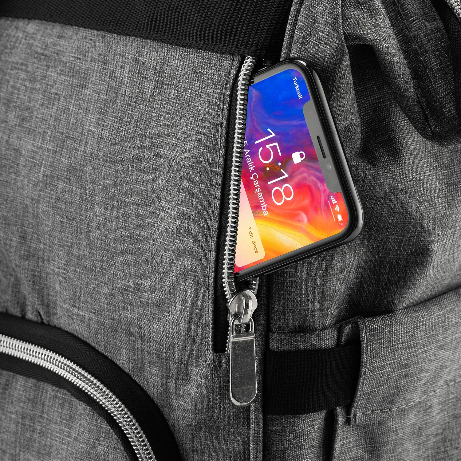 Torba za plenice Evila Originals, Anne Bebek, siva