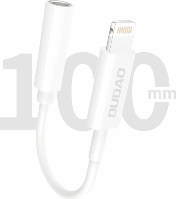 Audio adapter Lightning na 3,5 mm, Dudao L16i, bel