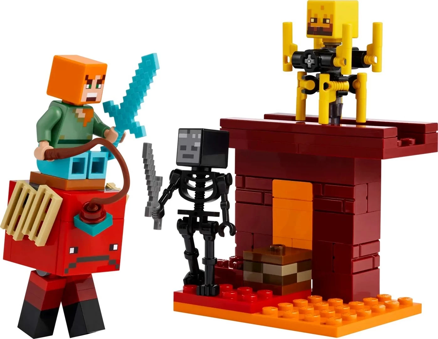 Igralni komplet Minecraft, LEGO 21266 The Nether Lava Battle