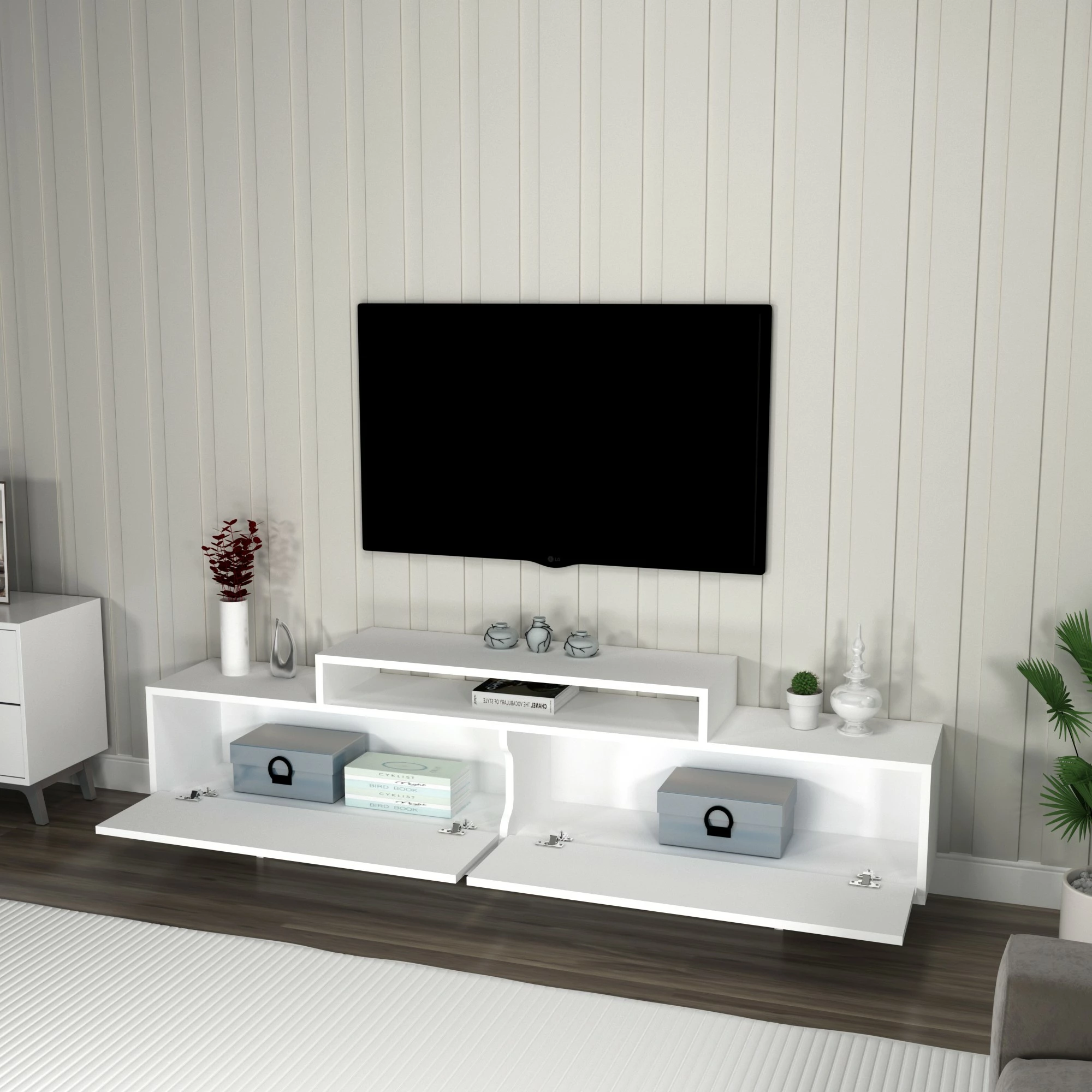 Komoda za TV Grasyas Hanah Home, bela
