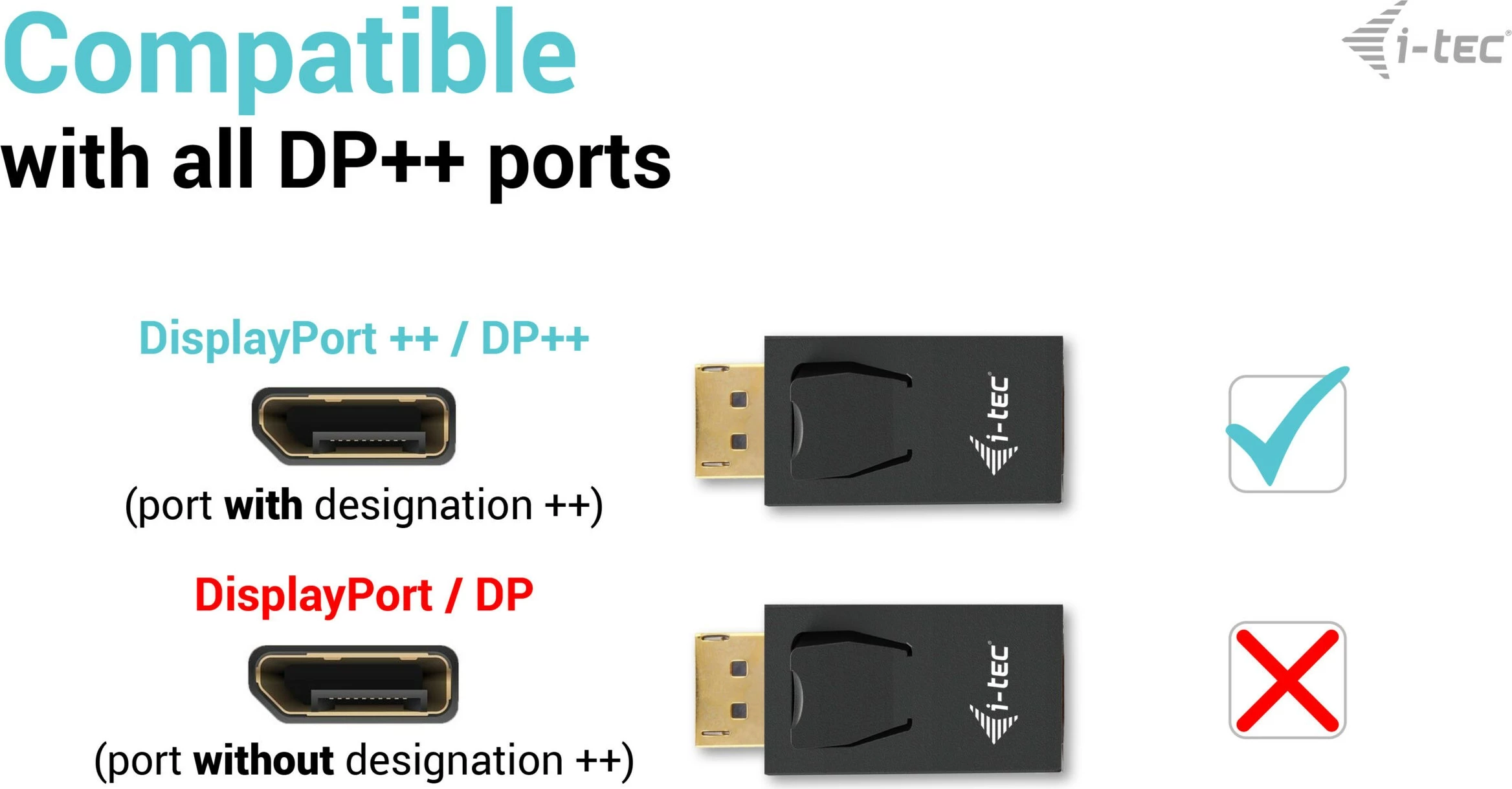 Pasivni adapter DisplayPort v HDMI, I-Tec, črn