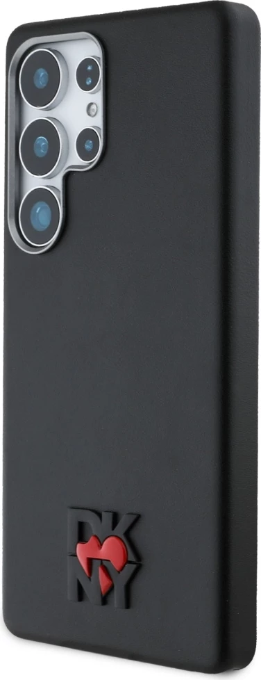 Zaščitni ovitek DKNY Leather Heart of NY za Samsung Galaxy S25 Ultra, črn