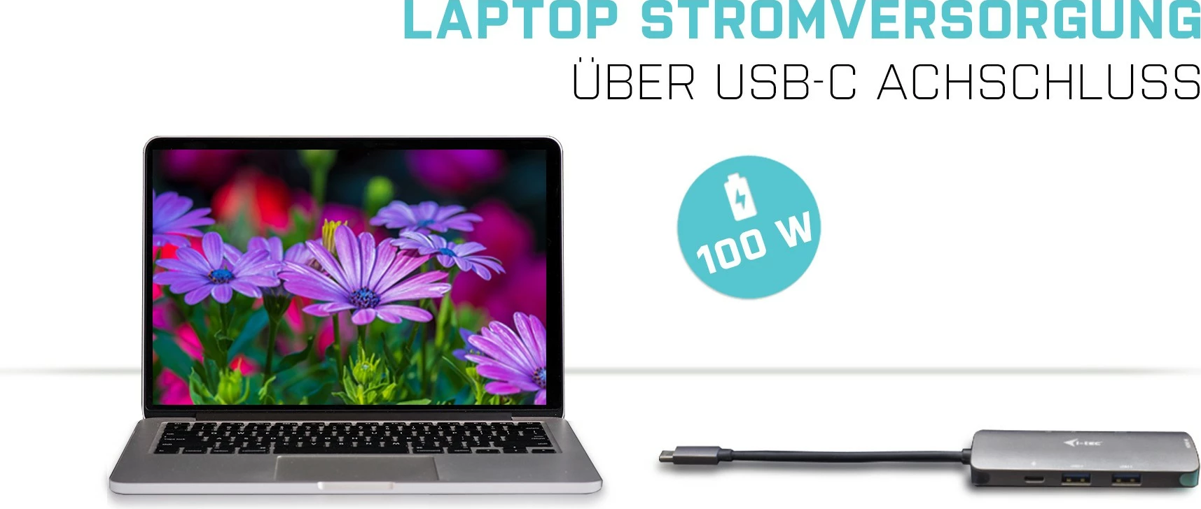 USB-C Nano dok za razširitev I-Tec Metal, 4K HDMI, 100W, srebrno/tirkizen