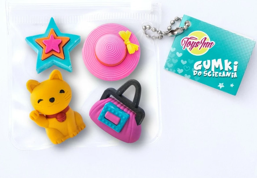 Komplet radirk, 24 kompletov, različnih oblik, večbarven, Stnux STN-06