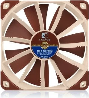 Ventilator za ohišje Noctua NOC-NF-F12-PWM, 12 cm, 1 kos, bež/rjav